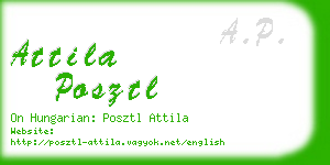 attila posztl business card